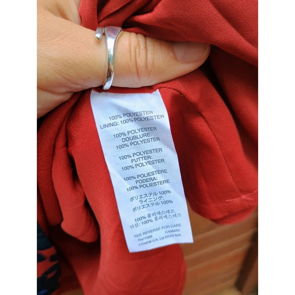 J. Crew Firework Floral Mini Knee Length Dress Red Blue Size 6 Work Wear Busines